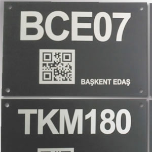 QR Code Baskılı Alüminyum Etiket 